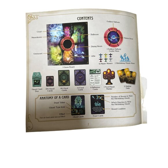 Disney Haunted Mansion Call Of The Spirits Board Game With Hitchhiking Ghosts Mi - Picture 7 of 7